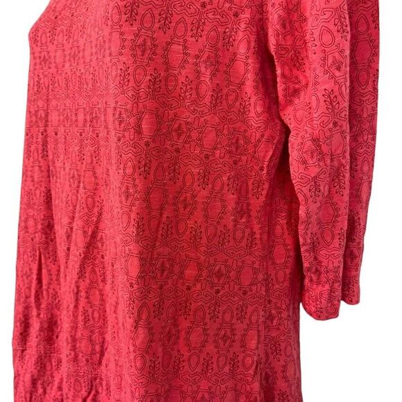 Toad & Co Womens Organic Cotton Stretch Knit Print Pockets Top Shirt sz S - Picture 11 of 16